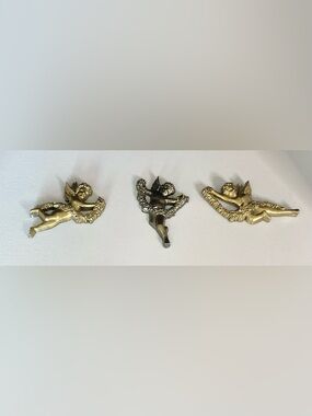 SET OF 3 VTG. SYROCO CHERUB ANGEL WALL DECOR